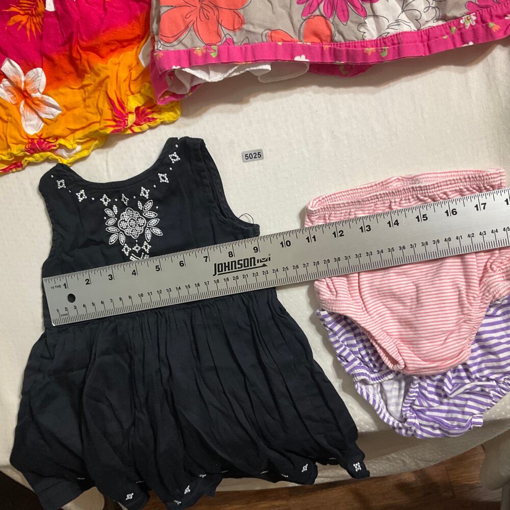 Carter’s Toddler Girl Dress size 18M Tropical Floral Dress Black Pink Bundle of5 - Picture 3 of 15
